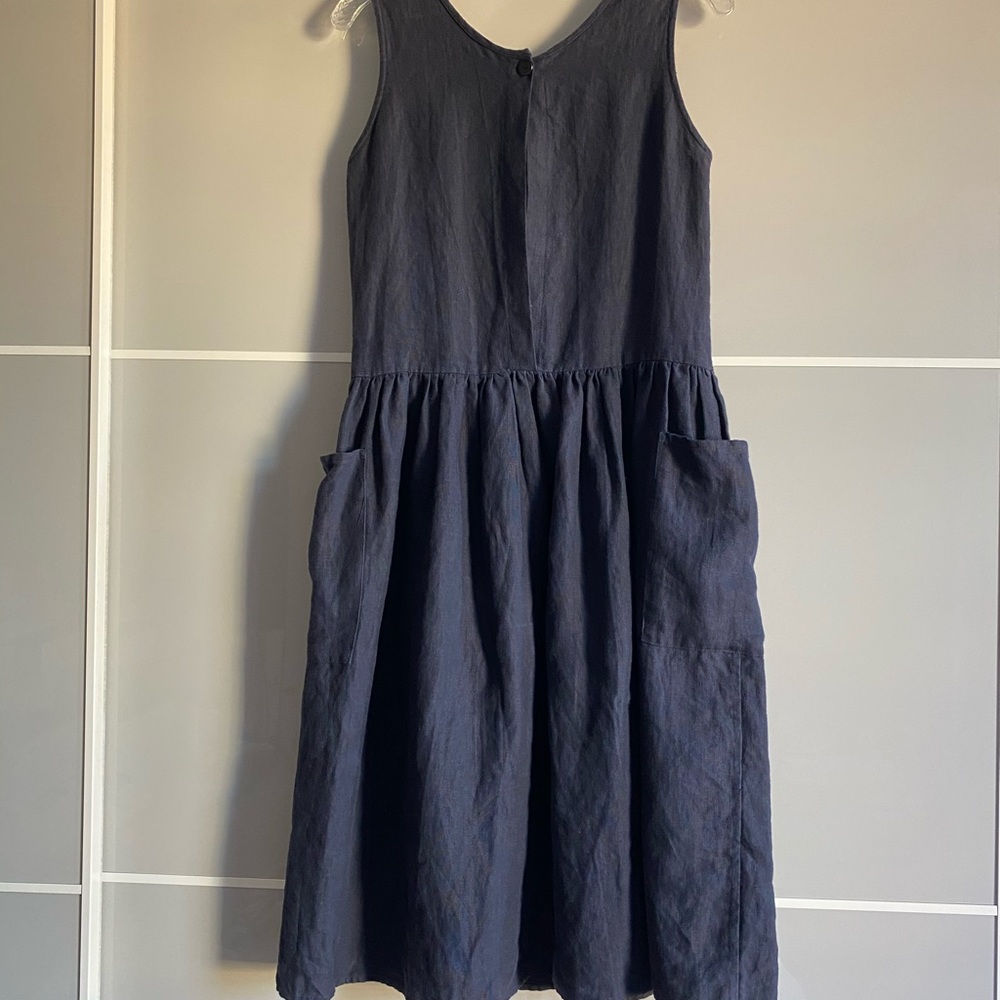 Jesse Kamm Field Dress Navy Medium - Picture 6 of 13